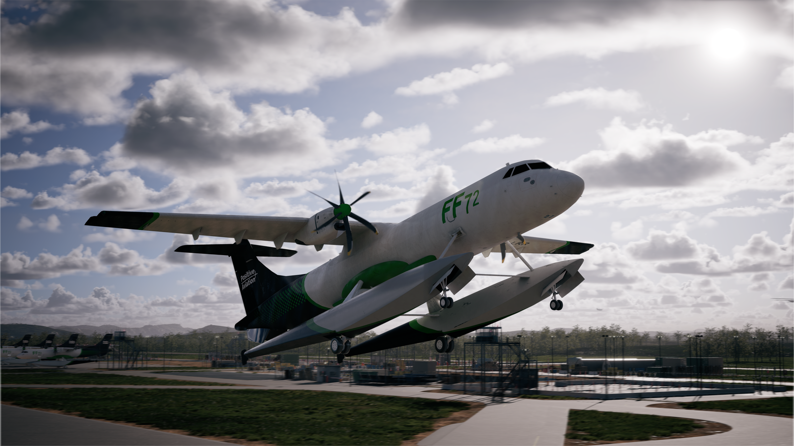 Positive Aviation - FF72 Taking off